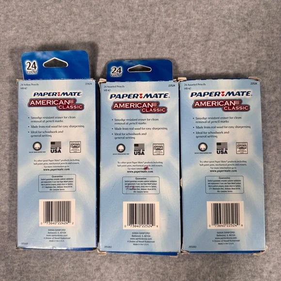 Vintage 2004 American Classic Pencils - Vibrant Assorted Colors & Classic Yellow - Picture 3 of 13